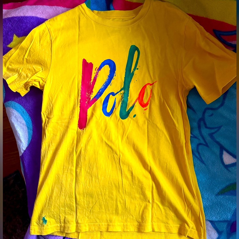 Polo Ralph Lauren boys yellow t-shirt size medium 10/12